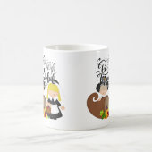 Pilgrim Couple - Sei dankbar Kaffeetasse (Mittel)