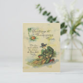 Pilgrim Erntedank Greetings Feiertagspostkarte (Stehend Vorderseite)