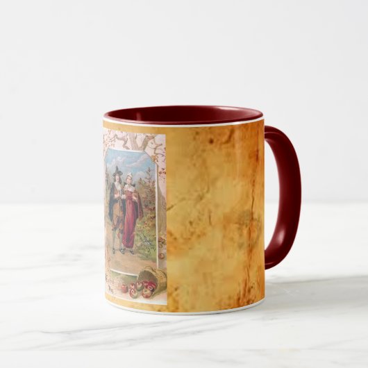 Pilgrim Erntedank Kaffee Tasse (VorderseiteRechts)