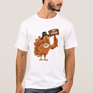 Pilgrim essen Pizza Erwachsene Vegan T-Shirt