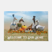 Pilgrim Gänse und Enten Erntedank Fußmatte (Vorderseite)