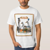 Pilgrim Gänse und Enten Erntedank T-Shirt (Vorderseite)