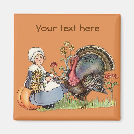 Pilgrim Girl - Anpassen Magnet (Vorne)