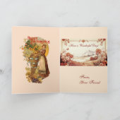 Pilgrim Girl Erntedank Dankeskarte (Innenseite)