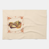 Pilgrim Girl Erntedank Geschirrtuch (Horizontal)