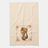 Pilgrim Girl Erntedank Geschirrtuch (Vertikal)