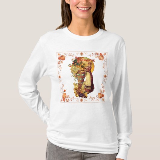 Pilgrim Girl Erntedank T-Shirt (Vorderseite)