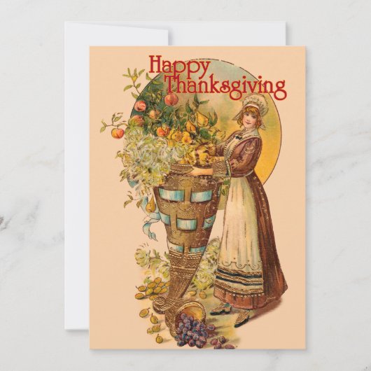 Pilgrim Girl mit Viktorianischem Stil Einladung (Vorderseite)