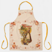 Pilgrim Girl mit Viktorianischem Style Erntedank Schürze (Vorderseite)