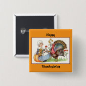 Pilgrim Girl with Turkey Button (Vorne & Hinten)