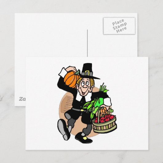 Pilgrim Harvest Postkarte (Vorne/Hinten)