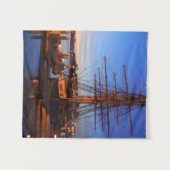 Pilgrim im Morgengrauen Dana Point Hafen Wandteppich (Vorderseite (Horizontal))