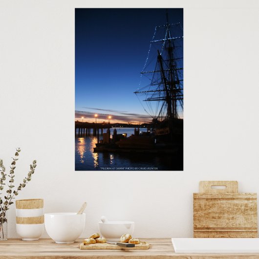 Pilgrim im Morgengrauen Foto Poster (Küche)