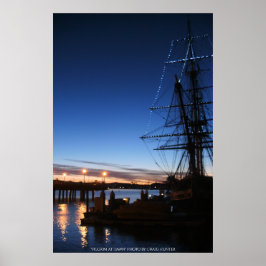 Pilgrim im Morgengrauen Foto Poster