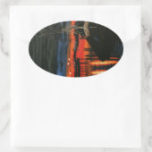 Pilgrim im Morgengrauen Ovaler Aufkleber (Tasche)