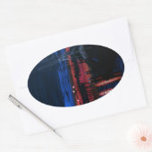 Pilgrim im Morgengrauen Ovaler Aufkleber (Umschlag)