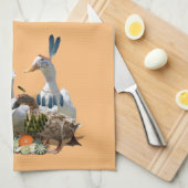 Pilgrim & Indian Ducks Erntedank Küchentuch (Viertel Falte)