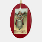 Pilgrim Lady Vintag Erntedank Ornament (Links)