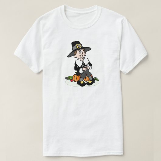Pilgrim mit Pumpkin T-Shirt (Design vorne)