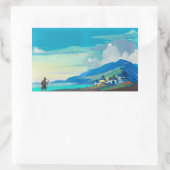 Pilgrim of the Radiant City by Nicholas Roerich Rechteckiger Aufkleber (Tasche)