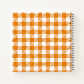 Pilgrim Owl auf Orange Kariert - Glückliches Ernte Notizblock (Rückseite)