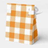 Pilgrim Owl on Orange Plaid - Happy Thanksgiving Geschenkschachtel (Rückseite)