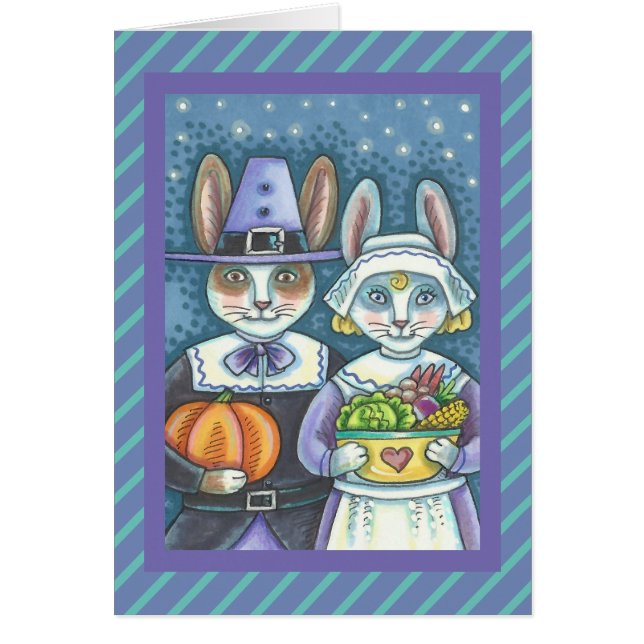 PILGRIM RABBITS ERNTEDANK GREETKARTENLÖSUNG (Vorne)