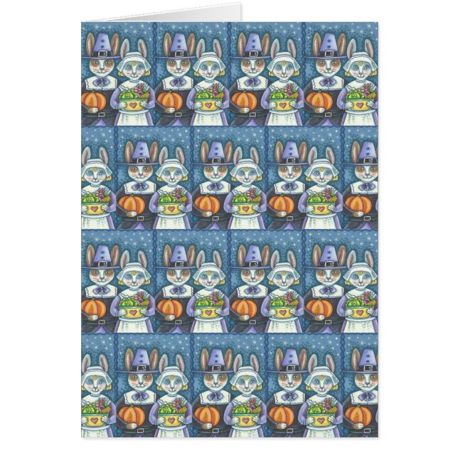 PILGRIM RABBITS ERNTEDANK GREETKARTENLÖSUNG (Vorne)