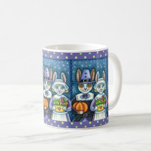 PILGRIM RABBITS, ERNTEDANK HARE'S HARVEST, NIEDLIC KAFFEETASSE