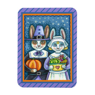 PILGRIM RABBITS, ERNTEDANK HARE'S HARVEST, NIEDLIC MAGNET