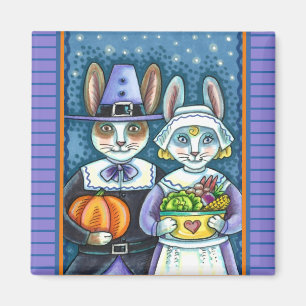 PILGRIM RABBITS, ERNTEDANK HARE'S HARVEST, NIEDLIC MAGNET