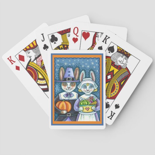 PILGRIM RABBITS, ERNTEDANK HARE'S HARVEST, NIEDLIC SPIELKARTEN (Rückseite)