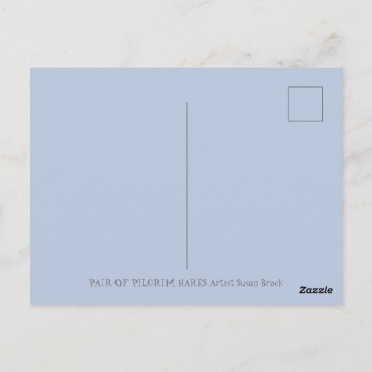 PILGRIM RABBITS, PRIM & PROPER ERNTEDANK HARTEN POSTKARTE (Rückseite)