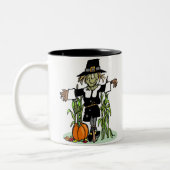 Pilgrim Scarecrow Zweifarbige Tasse (Links)