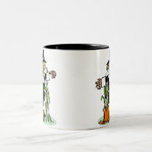 Pilgrim Scarecrow Zweifarbige Tasse (Mittel)