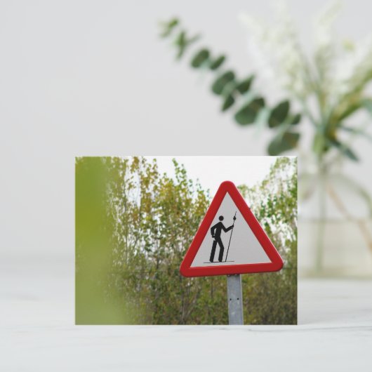 Pilgrim Sign Postkarte (Stehend Vorderseite)