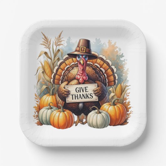 Pilgrim Spirit & Pumpkin Joy Pappteller (Vorderseite)