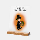 Pilgrim Time danke Acrylschild (Winkel)