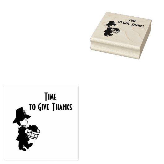 Pilgrim Time danke Gummistempel (Stempel)