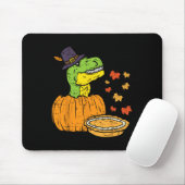Pilgrim Trex Dinosaur Pumpkin Pie Erntedank Kind Mousepad (Mit Mouse)