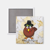 Pilgrim Turkey Erntedank Kühlschrank Magnet (Vorderseite/Rückseite)