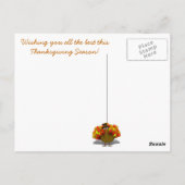 Pilgrim Turkey Herbstlaubs Frame Postkarte (Rückseite)