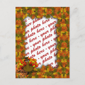Pilgrim Turkey Herbstlaubs Frame Postkarte