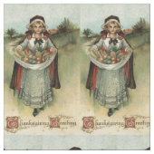 Pilgrim Woman Vintag Erntedank Fabric Stoff (Nahaufnahme)