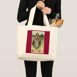 Pilgrim Woman Vintag Erntedank Tote Bag Jumbo Stoffbeutel