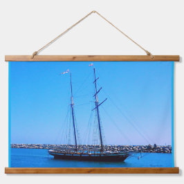 Pilgrim zum Hafen, Wandteppich Mit Holzrahmen