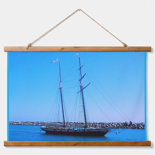 Pilgrim zum Hafen, Wandteppich Mit Holzrahmen (Vorne)