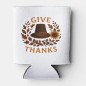 Pilgrimhut mit Herbstfeuer Classic T - Shirt.png Dosenkühler (Vorderseite)