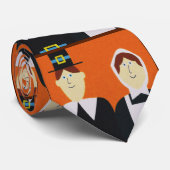 PILGRIMISCHE MENSCHEN (glückliches Erntedankfest)  Krawatte (Gerollt)