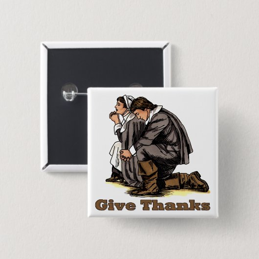 Pilgrims beten button (Vorne & Hinten)